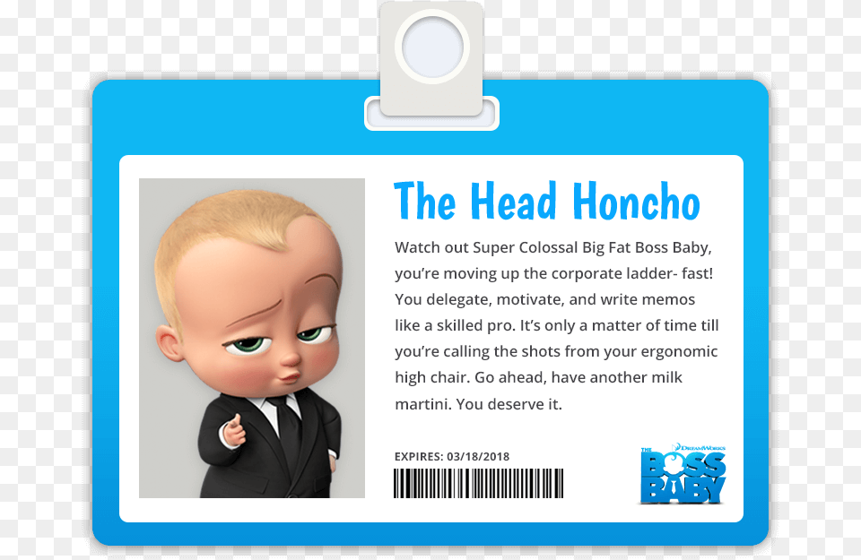 Boss Baby Movie Quotes, Doll, Text, Toy, Face Png
