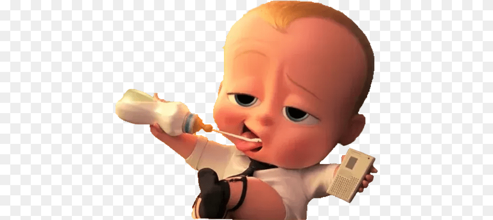 Boss Baby Whatsapp Stickers Stickers Cloud Baby Sticker In Whatsapp, Person, Head, Face Png Image