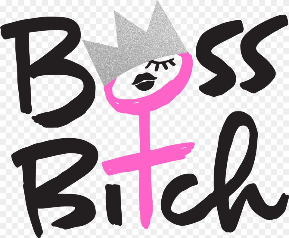 Boss Bitch Silver Crown, Clothing, Hat, Person, Symbol Free Transparent Png