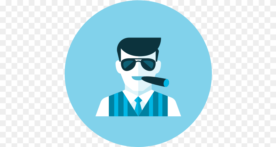 Boss Cigar Smoke Smoking Man Glasses Icon Of Smoking Icon Boss, Accessories, Sunglasses, Person, People Free Png