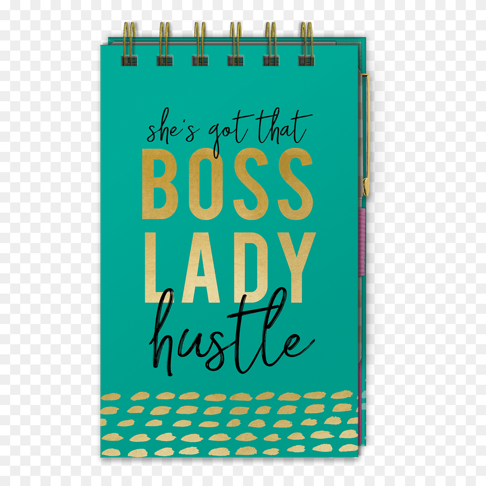 Boss Lady Hustle Spiral Notepad With Pen Lady Jayne, Diary, Text, Dynamite, Weapon Free Png Download