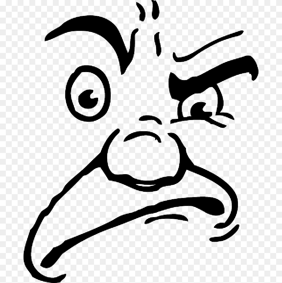 Boss Vector Angry Person Clipart Sneer, Animal, Beak, Bird, Stencil Png Image