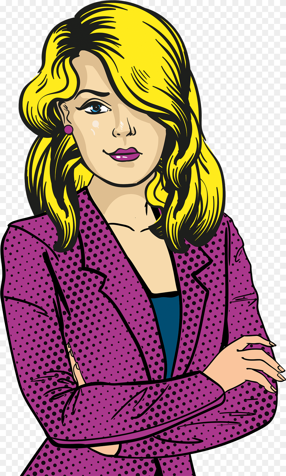 Boss Woman Cartoon, Adult, Person, Female, Coat Free Png