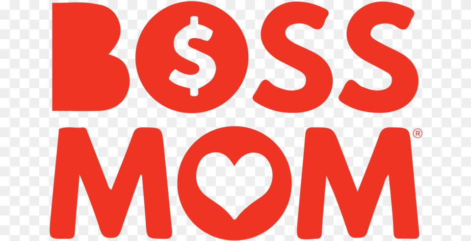 Bossmom Logo Red3 Graphic Design, Symbol, Text, Dynamite, Weapon Free Png