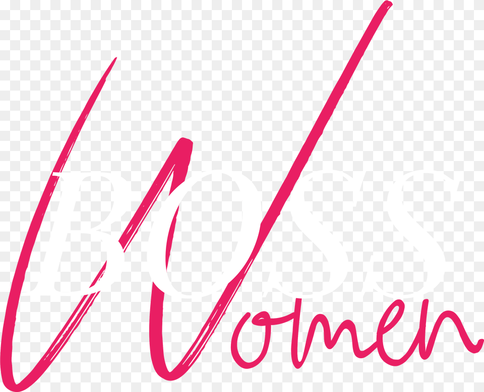 Bosswomen Logo Light Calligraphy, Text Free Transparent Png