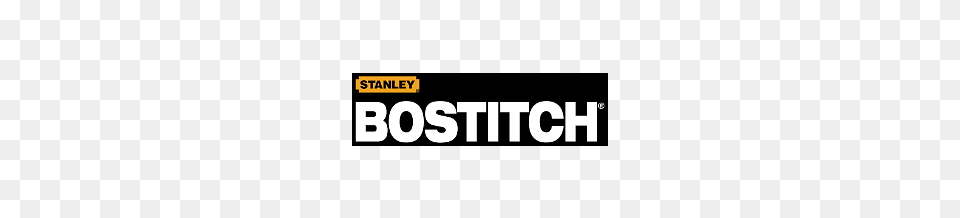 Bostitch Stanley White On Black Logo, Text Free Png