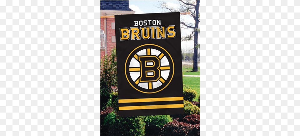 Boston Bruins Applique Banner Flag Boston Bruins, Advertisement, Plant, Vegetation, Grass Png