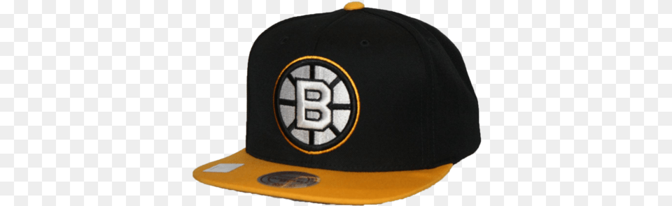 Boston Bruins Black White Logo Baseball Cap, Baseball Cap, Clothing, Hat, Hardhat Png Image