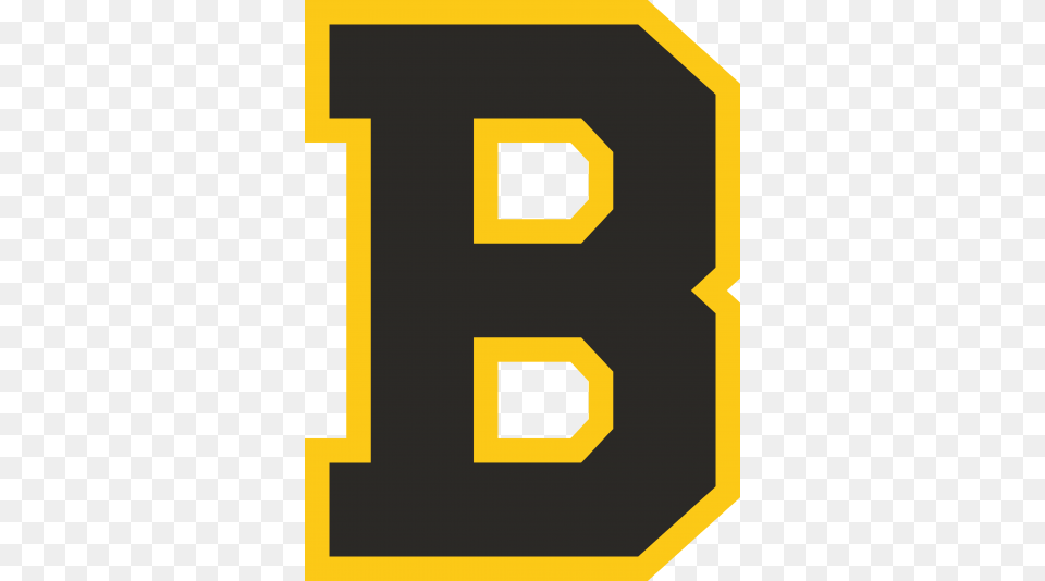 Boston Bruins Logo 1934 1949 Boston, Symbol, Text, Sign, Number Free Png