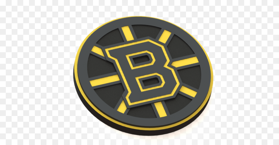Boston Bruins Logo Svg 3d, Wheel, Machine, Vehicle, Transportation Png Image