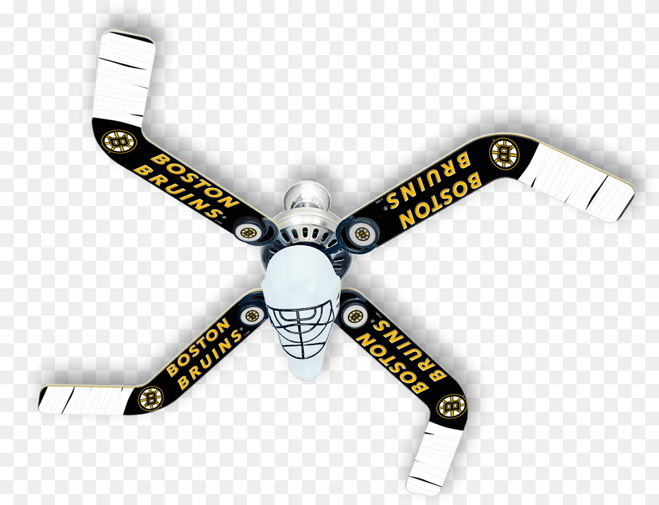 Boston Bruins Nhl Ceiling Fan Goalie Blades Home Colors Ceiling Fan, Appliance, Ceiling Fan, Device, Electrical Device Png