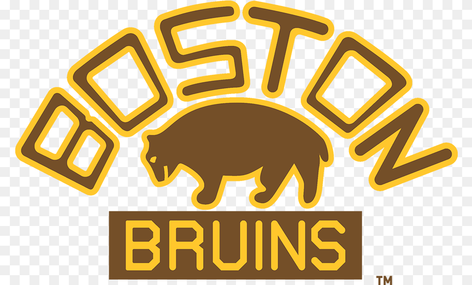 Boston Bruins Primary Logo Big, Bulldozer, Machine, Animal, Mammal Png Image
