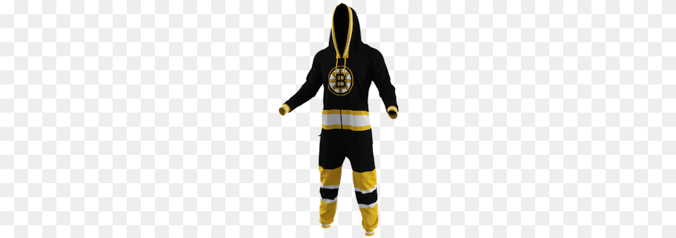 Boston Bruins Team Uniform Onesie La Kings Pajamas, Sweatshirt, Clothing, Hood, Knitwear Free Transparent Png