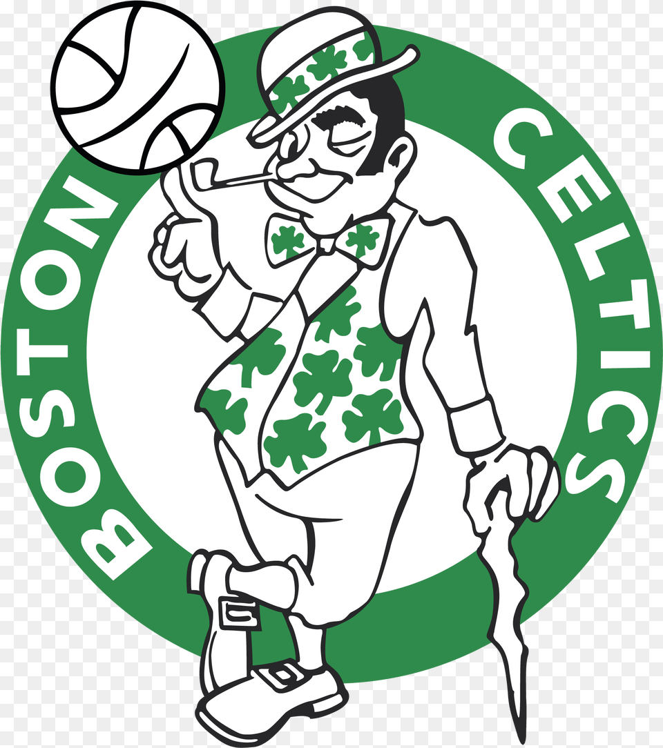 Boston Celtics Logos History Team And Primary Emblem Old Boston Celtics Logo, Adult, Male, Man, Person Free Png Download