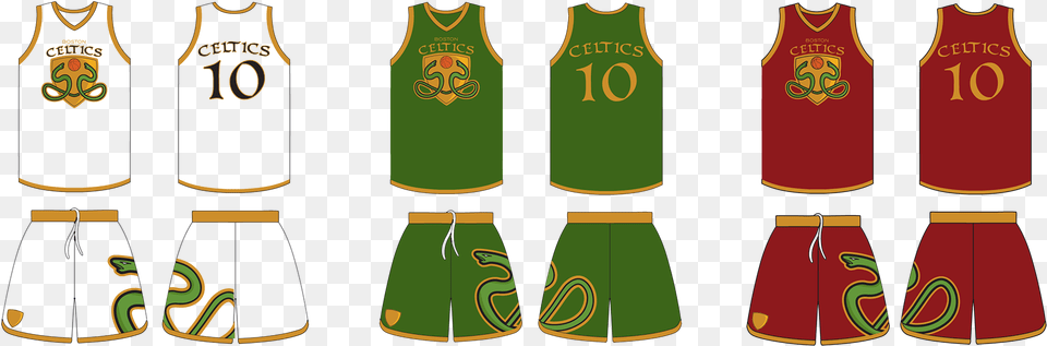 Boston Celtics Redesign Vest, Clothing, Shorts Free Png