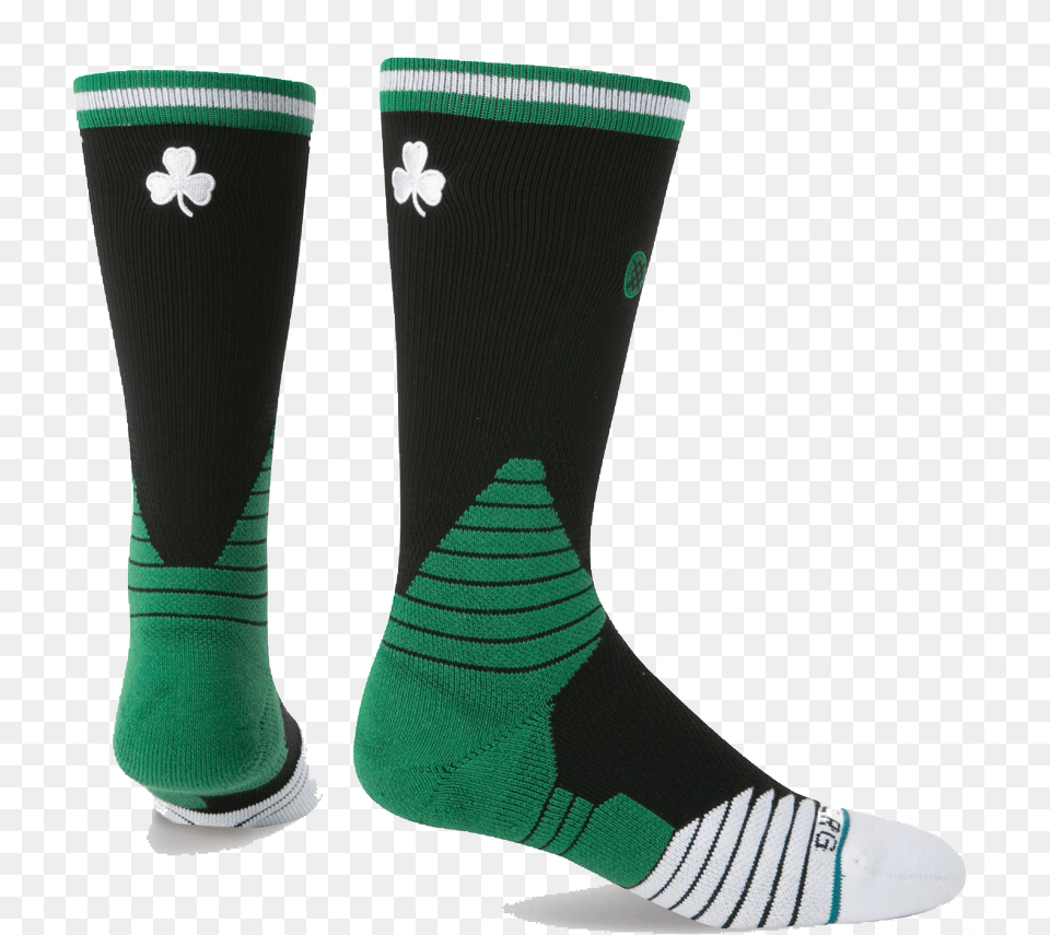 Boston Celtics Stance Nba On Court Logo Crew Socks Nba Green Socks, Clothing, Hosiery, Sock Png Image