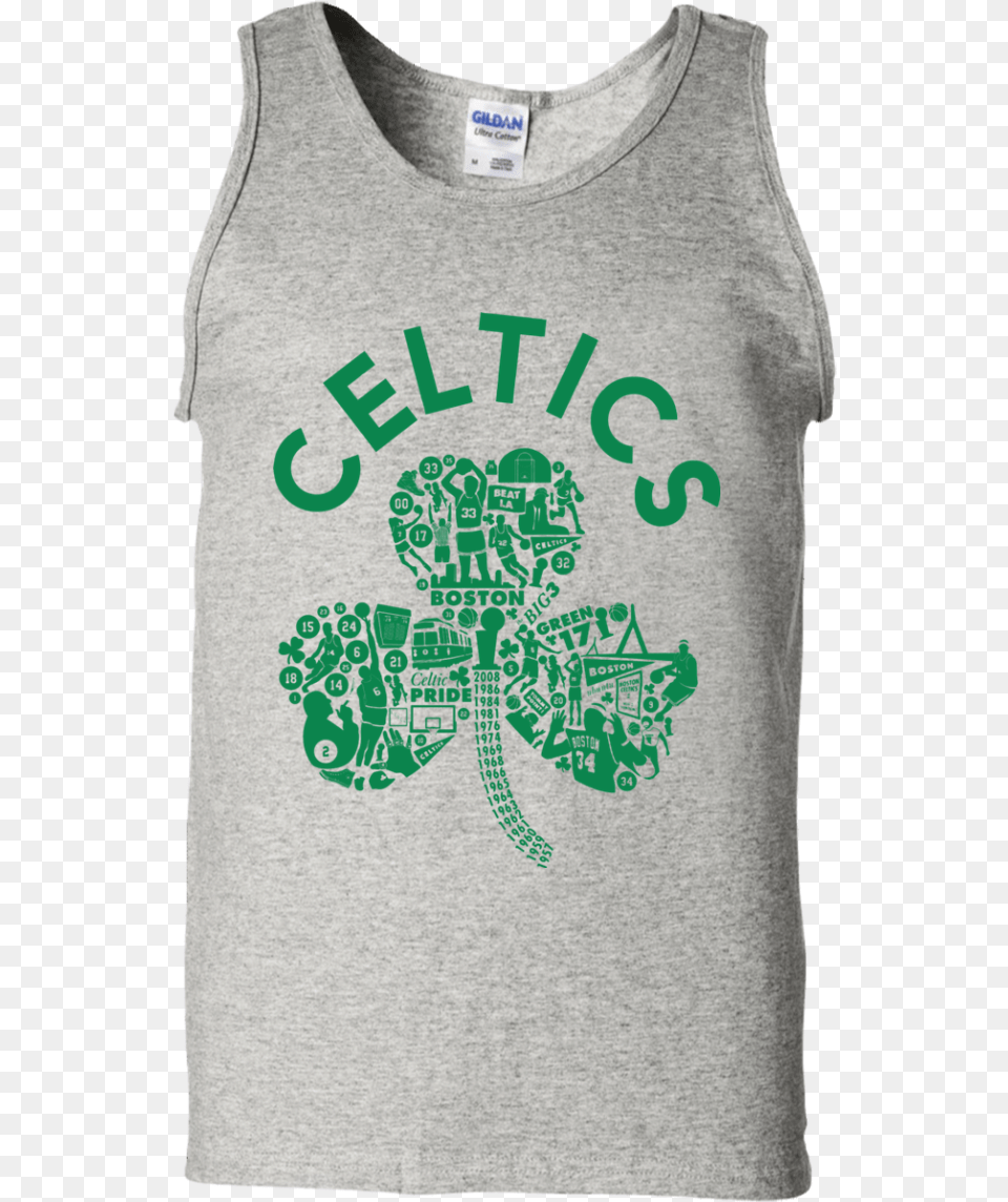 Boston Celtics Tshirt, Clothing, T-shirt, Tank Top, Person Free Transparent Png