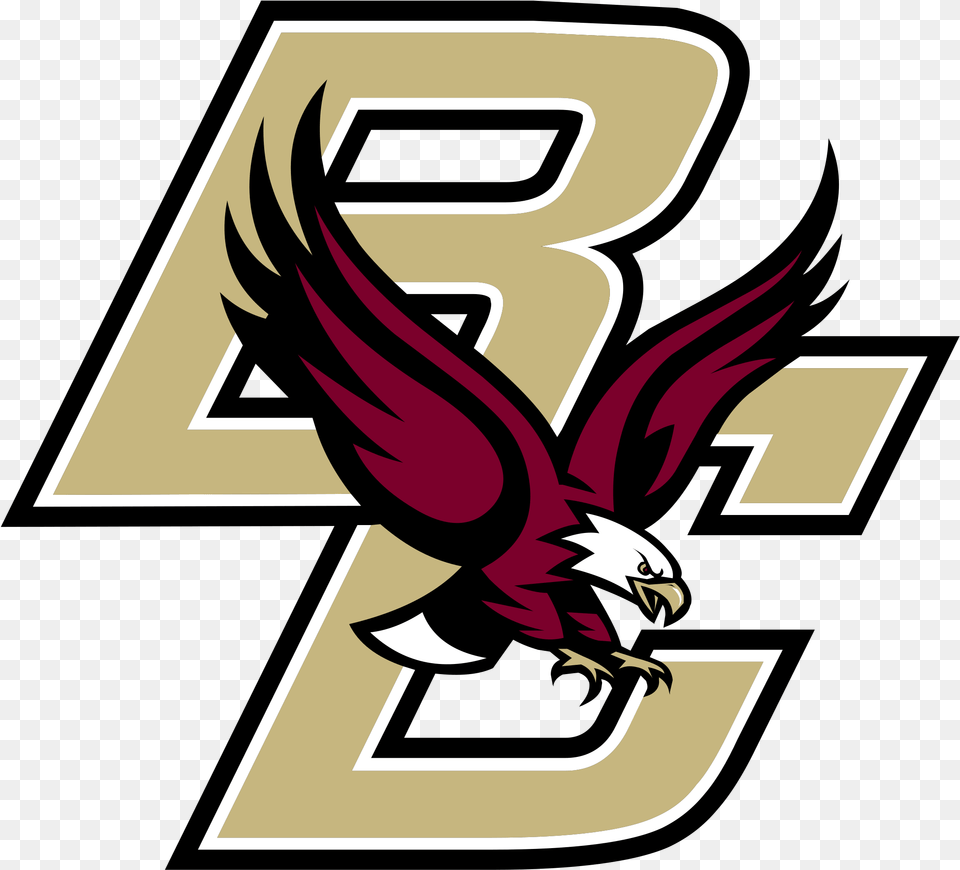 Boston College Eagles Logo Transparent Boston College Eagles, Symbol, Text, Number, Animal Png Image