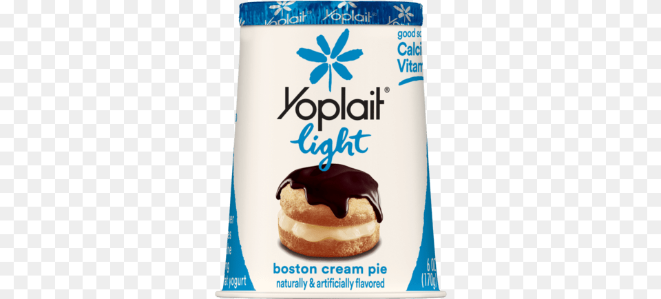 Boston Cream Pie Yoplait Strawberry Yogurt, Food, Sweets, Donut, Dessert Png Image