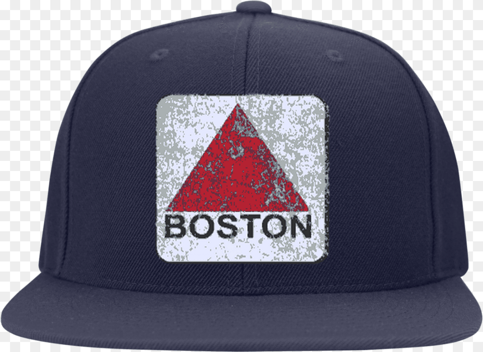 Boston Fenway Inspired Flat Bill High Profile Snapback Baseball Cap, Baseball Cap, Clothing, Hat, Triangle Free Transparent Png