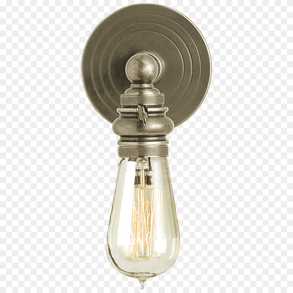 Boston Functional Single Light In Antique Nickel Brass, Bronze, Light Fixture, Lamp Free Png Download