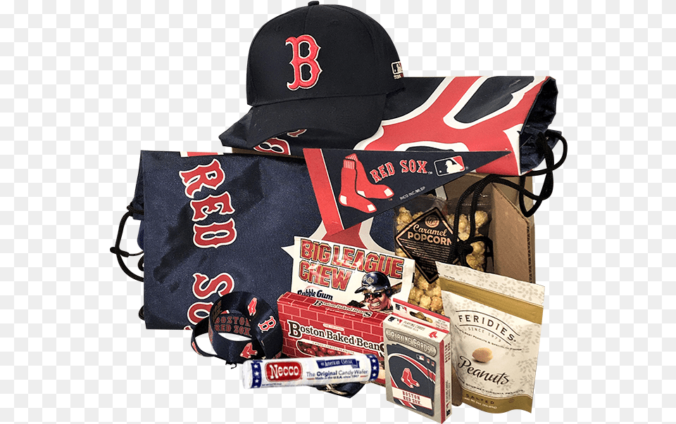 Boston Red Sox Gift Basket Logos And Uniforms Of The Boston Red Sox, Clothing, Baseball Cap, Hat, Cap Free Png Download