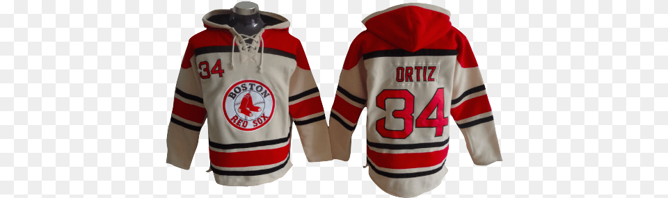 Boston Red Sox Lacer New Boston Red Sox David Ortiz 34 Red Cream Sweater, Clothing, Knitwear, Shirt, Sweatshirt Free Transparent Png