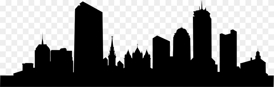 Boston Skyline Boston Skyline Silhouette, Gray Free Png