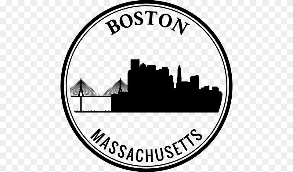 Boston Skyline Silhouette, Gray Free Transparent Png