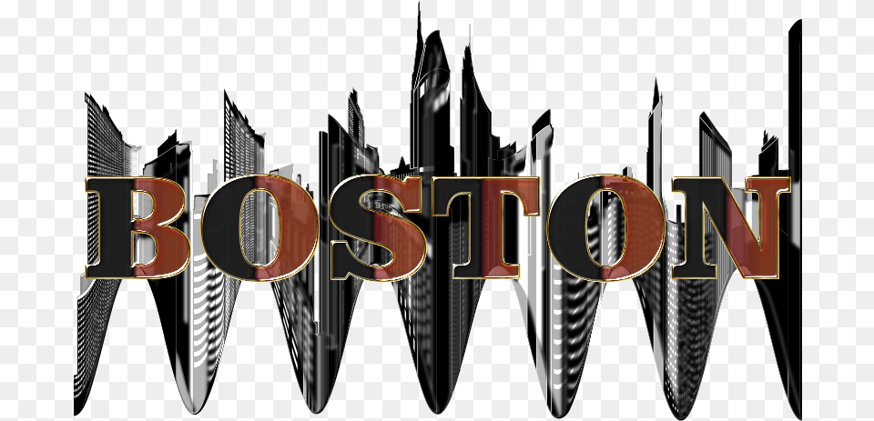 Boston Skyline Typography 2 Enhanced Portable Network Graphics, City, Weapon Png