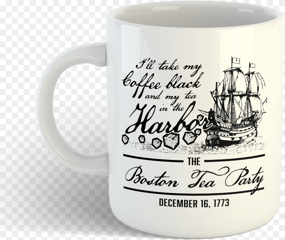 Boston Tea Party Coffee Mug Spanish Galleon, Cup, Boat, Transportation, Vehicle Free Png Download