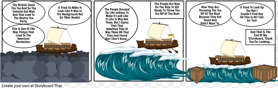 Boston Tea Party Crate Transparent Background, Boat, Book, Comics, Publication Free Png Download