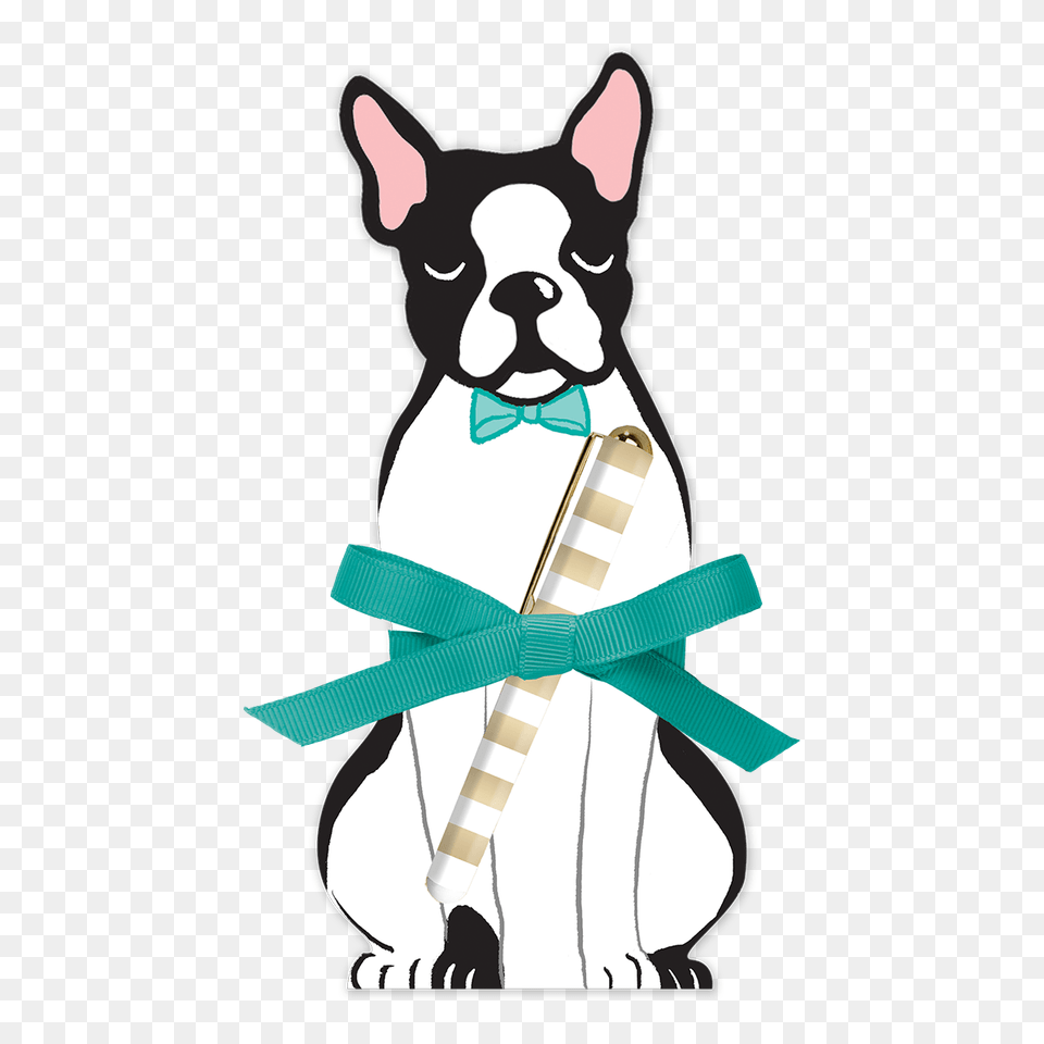 Boston Terrier Die Cut Note Pad With Pen Lady Jayne, Animal, Canine, Dog, Mammal Free Png Download