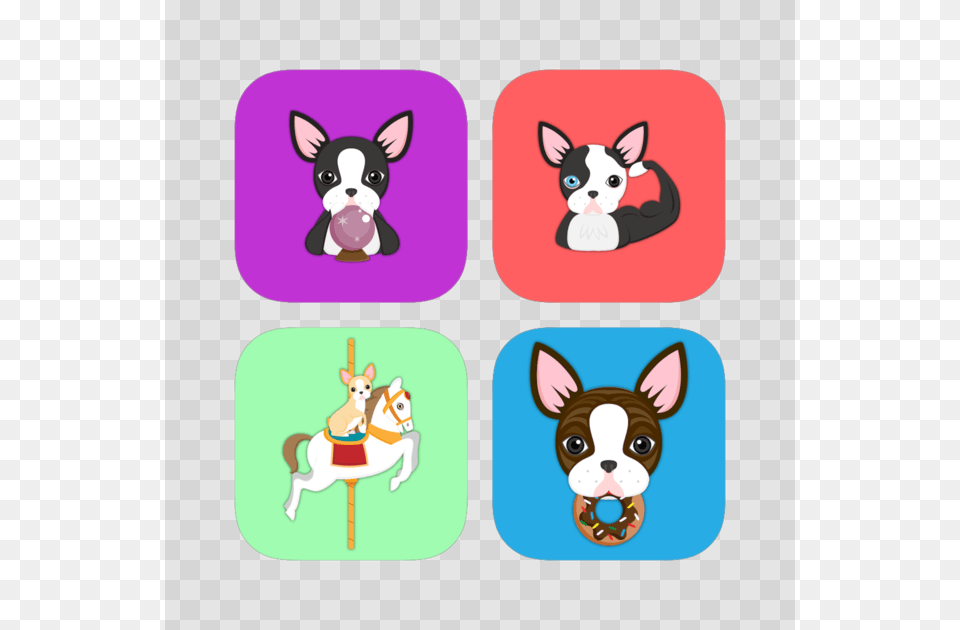 Boston Terrier Emoji Stickers For Imessage On The App Sticker, Animal, Canine, Mammal, Dog Free Png