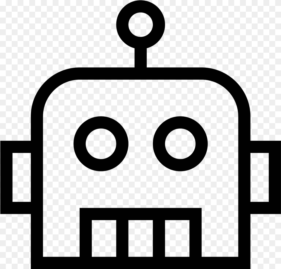 Bot Icon, Gray Free Png