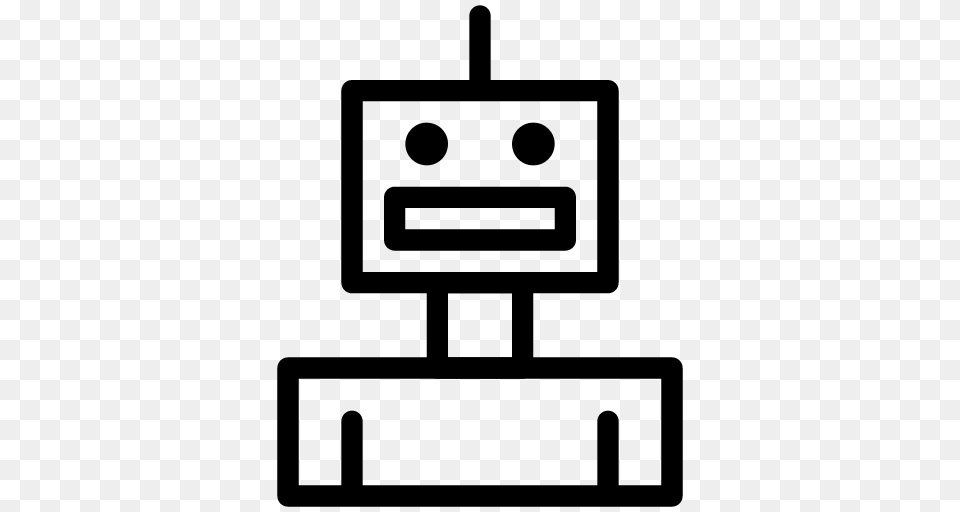 Bot Square Icon, Gray Png Image