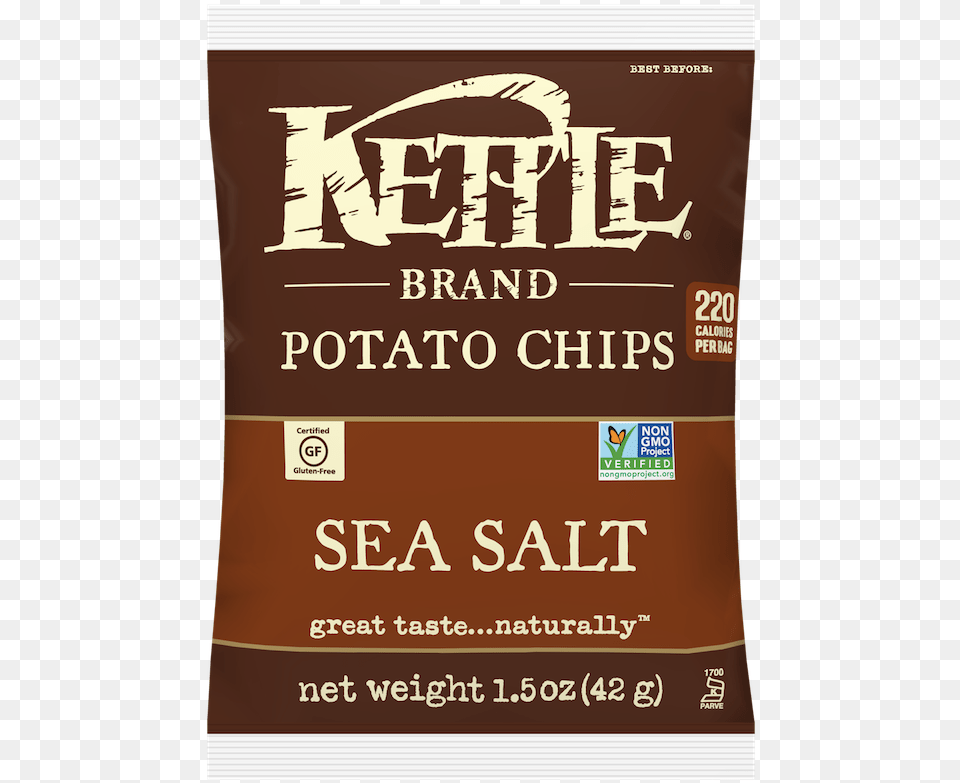 Botana De Papas Fritas Sabor Sal De Mar 42g Kettle Brand Potato Chips, Advertisement, Poster, Food Png