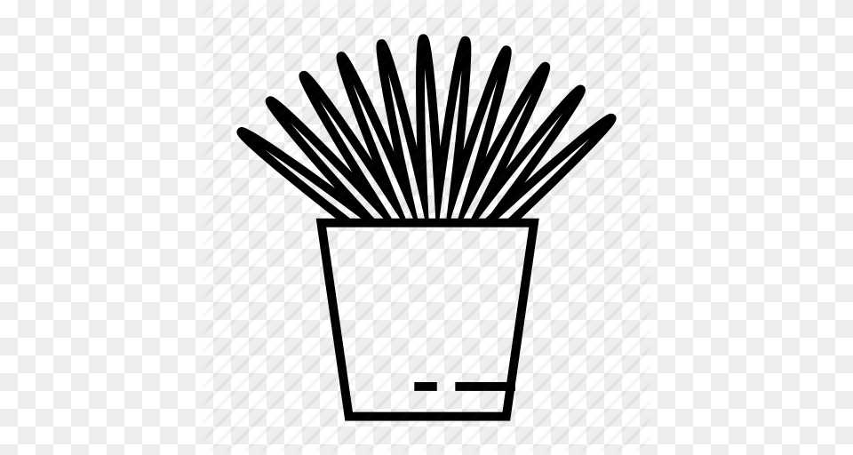 Botanic Floral Grass Home Plant House Plant Pot Tropical Icon, Cutlery Png Image
