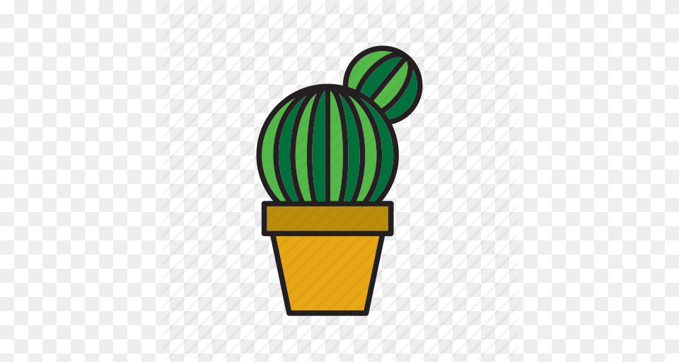 Botanical Cacti Cactus Flowerpot Plant Pot Succulent Icon, Sphere Free Transparent Png