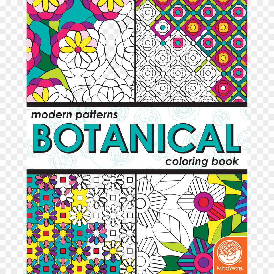 Botanical Modern Patterns Coloring Book, Advertisement, Art, Poster, Graphics Free Png Download