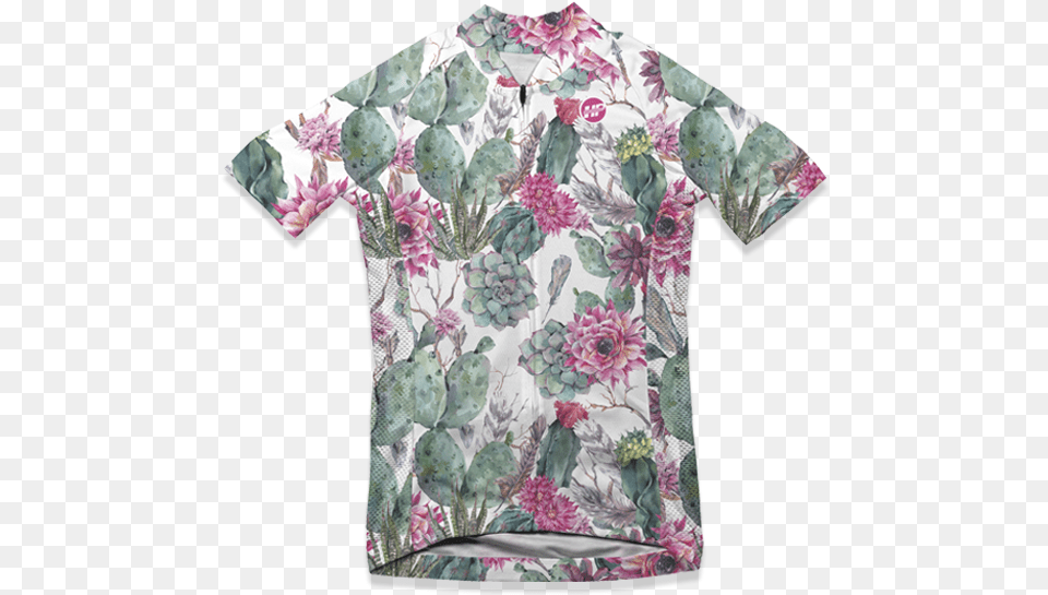 Botanical Women39s Jersey Beautiful Cactus Flower Decorative Printing Bedroom, Art, Pattern, Graphics, T-shirt Free Transparent Png