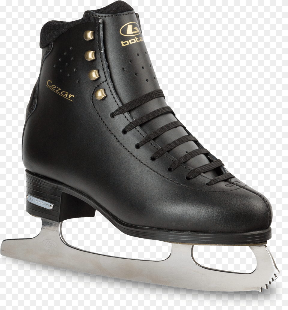 Botas Black Mens Ice Skates Botas Cezar, Clothing, Footwear, Shoe, Sneaker Png Image