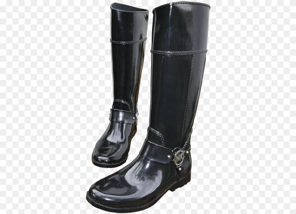 Botas De Goma Cargadores De Las Mujeres Negro Botas Rubber Boots Transparent Background, Boot, Clothing, Footwear, Riding Boot Png Image