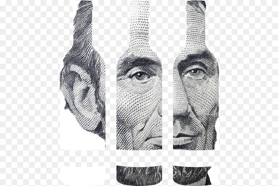 Boteco Vodka Honest Price Abe Lincoln And Ben Franklin, Wine Bottle, Alcohol, Art, Beverage Png Image