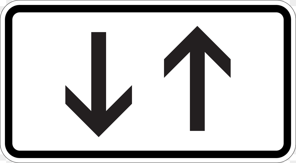 Both Directions Two Opposite Vertical Arrows Clipart, Sign, Symbol, Cross, Road Sign Free Transparent Png