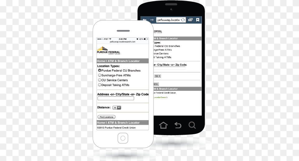 Both Phones Locations Branch And Atm Locations Mobile Phone, Electronics, Mobile Phone, Text Free Png Download