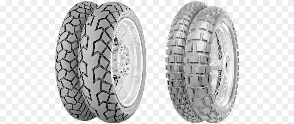 Both Tyres Feature Deep Grooves To Assist With Traction 9090 21 54t Continental Twinduro Tkc80 Dual Sport, Alloy Wheel, Vehicle, Transportation, Tire Free Png Download