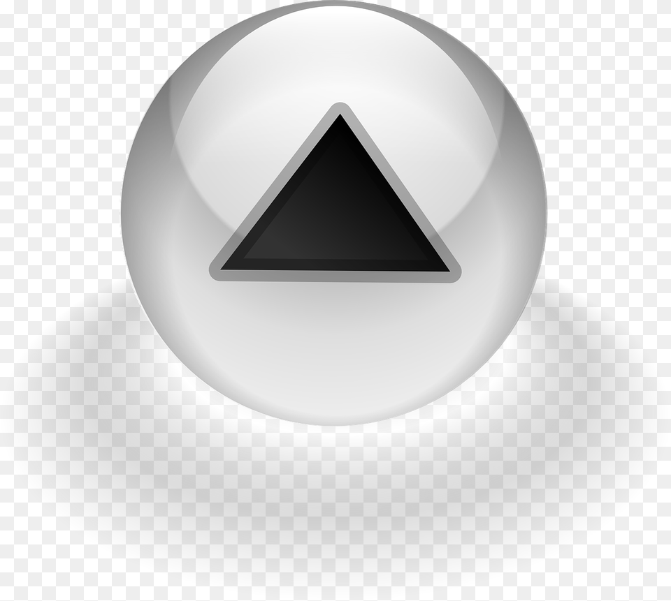 Boton Flecha Ir Arriba, Sphere, Triangle Free Png Download