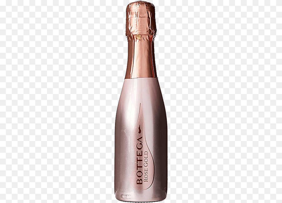 Bottega Rose Gold Mini, Bottle, Beverage, Alcohol, Smoke Pipe Png