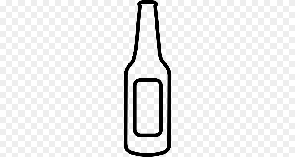 Bottle Alcohol Food Beer Glass Icon, Gray Png Image